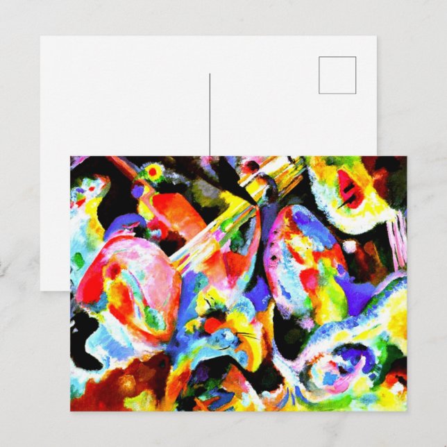 Kandinsky - Flut Improvisation, Postkarte (Vorne/Hinten)