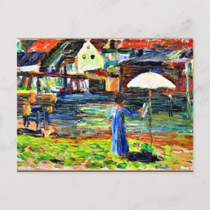 Kandinsky - Gabriele Münter beim Malen in Kallmünz Postkarte