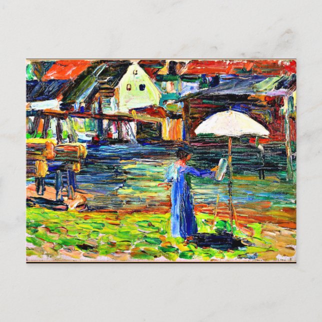 Kandinsky - Gabriele Munter Painting in Kallmunz Postkarte (Vorderseite)