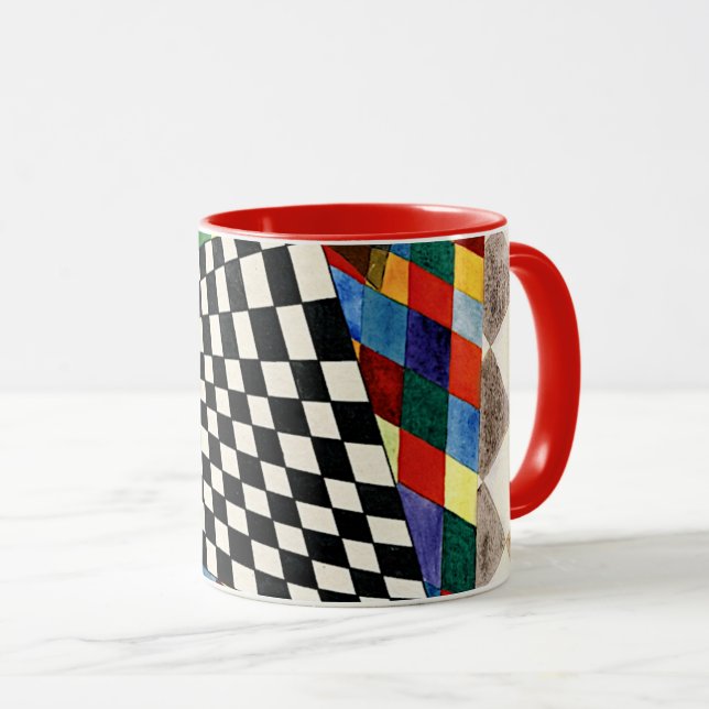 Kandinsky - Gecheckt Tasse (VorderseiteRechts)