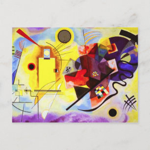 Kandinsky Gelb Rot Blau Postkarte