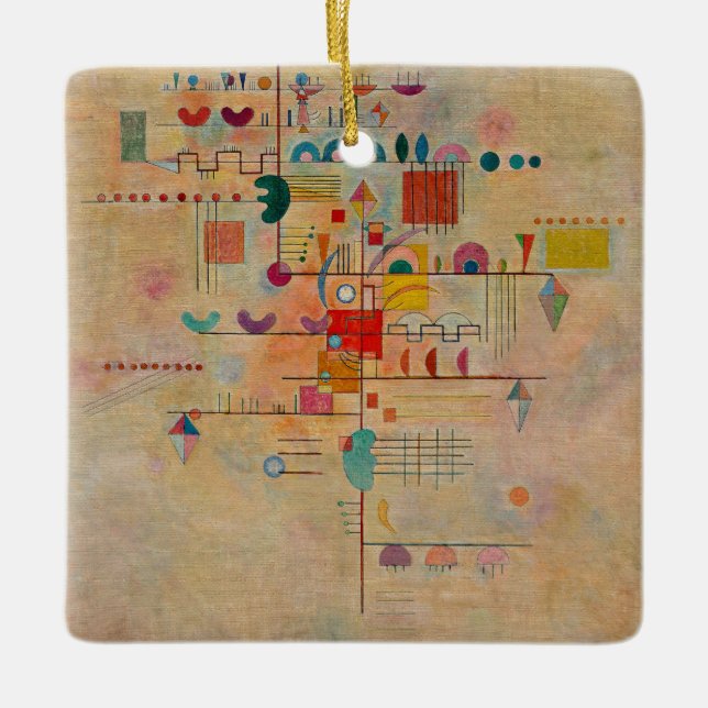 Kandinsky - Graceful Ascent, berühmtes Bild, Keramikornament (Vorderseite)