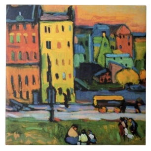 Kandinsky - Häuser in München, Fliese