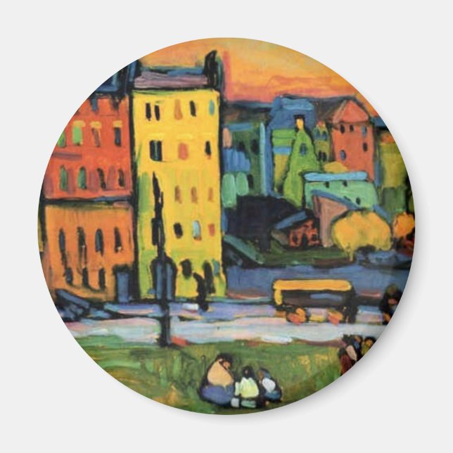 Kandinsky - Häuser in München, Magnet (Vorne)