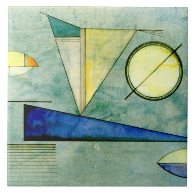 Kandinsky - Haze, abstrakte Kunstwerke, Fliese (Vorderseite)