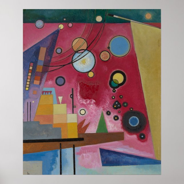 Kandinsky - Heavy Red, berühmtes Bild, Poster (Vorne)