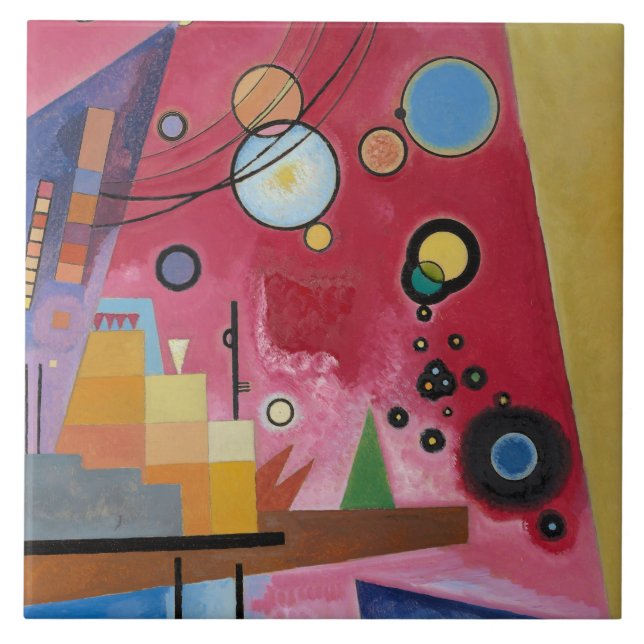 Kandinsky - Heavy Red Fliese (Vorderseite)