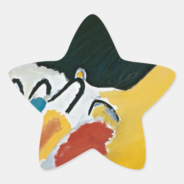 Kandinsky Impression III Konzert Abstrakte Malerei Stern-Aufkleber (Vorderseite)