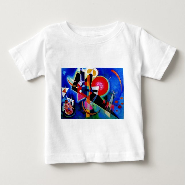 Kandinsky in Abstrakter Blauer Malerei Baby T-shirt (Vorderseite)