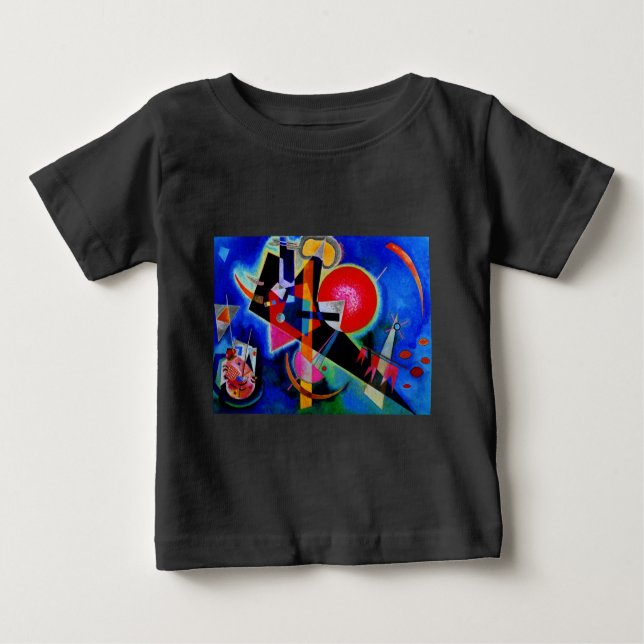 Kandinsky in Abstrakter Blauer Malerei Baby T-shirt (Vorderseite)