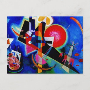Kandinsky in Abstrakter Blauer Malerei Postkarte