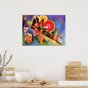 Kandinsky - In Blau, abstrakte Kunst, Poster