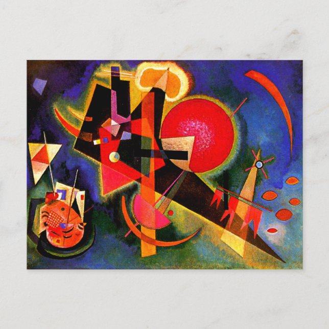 Kandinsky - In Blau, berühmte Kunstwerk-Karte Postkarte (Vorderseite)