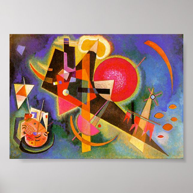 Kandinsky in blauem Poster (Vorne)