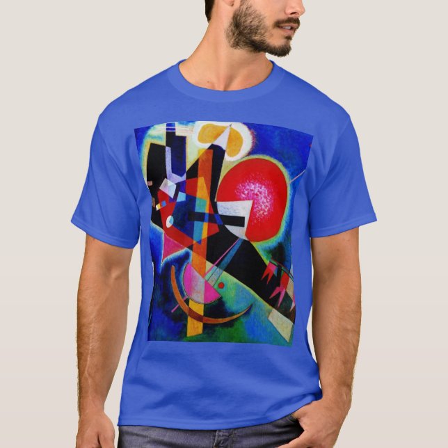 Kandinsky in Blue Abstrakt Painting Deep Royal T-Shirt (Vorderseite)