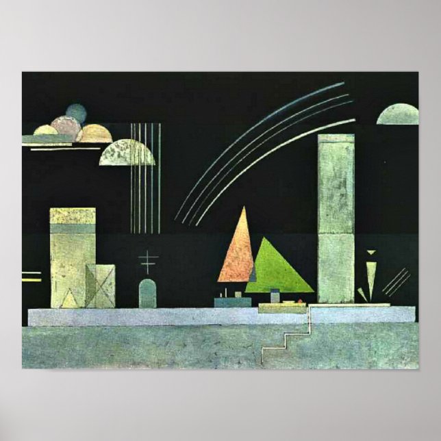 Kandinsky - In der Erholung abstrakte Kunstwerke Poster (Vorne)