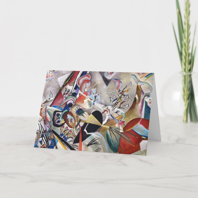 Kandinsky in der grauen Gruß-Karte Karte (Vorderseite)