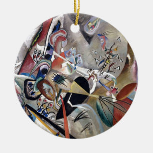 Kandinsky in grauer Abstrakter Kunst Keramik Ornament
