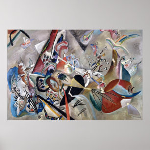 Kandinsky in grauer Abstrakter Kunst Poster