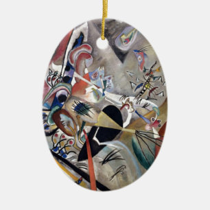 Kandinsky In Grey Abstract Artwork Keramik Ornament