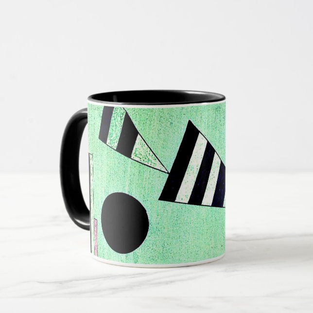 Kandinsky - in Grün getaucht Tasse (Vorderseite Links)