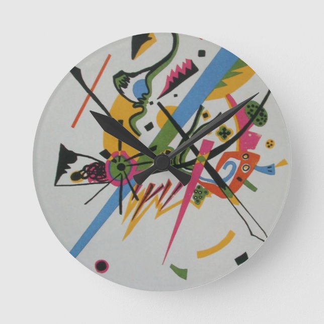 Kandinsky kleine Weltkleine-Borten I Runde Wanduhr (Vorderseite)