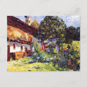 Kandinsky - Kochel - Bauernhof mit Kirche Postkarte