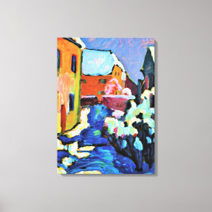 Kandinsky - Kochel, Friedhof und Rekord Leinwanddruck