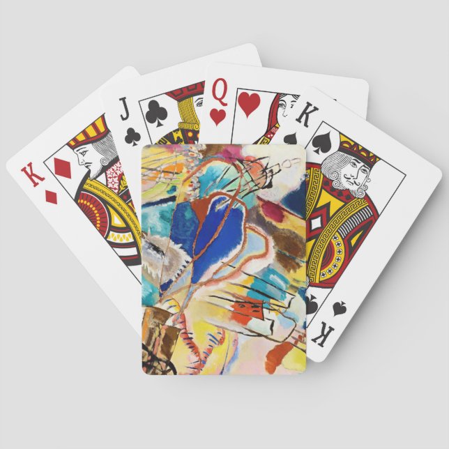 Kandinsky Komposition Abstrakte Malerei Spielkarten (Rückseite)
