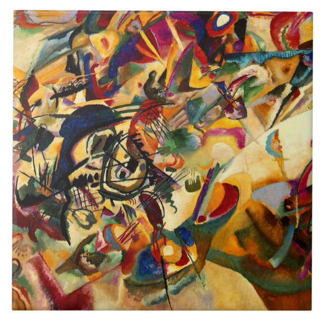 Kandinsky - Komposition VII Fliese (Vorderseite)