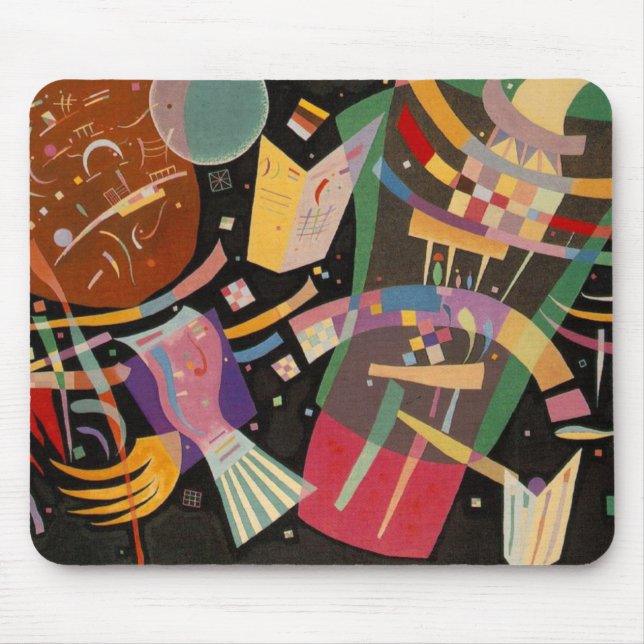 Kandinsky-Komposition X Abstrakt Mousepad (Vorne)
