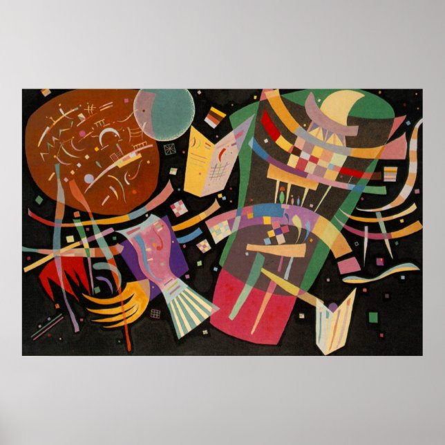 Kandinsky-Komposition X Abstrakt Poster (Vorne)