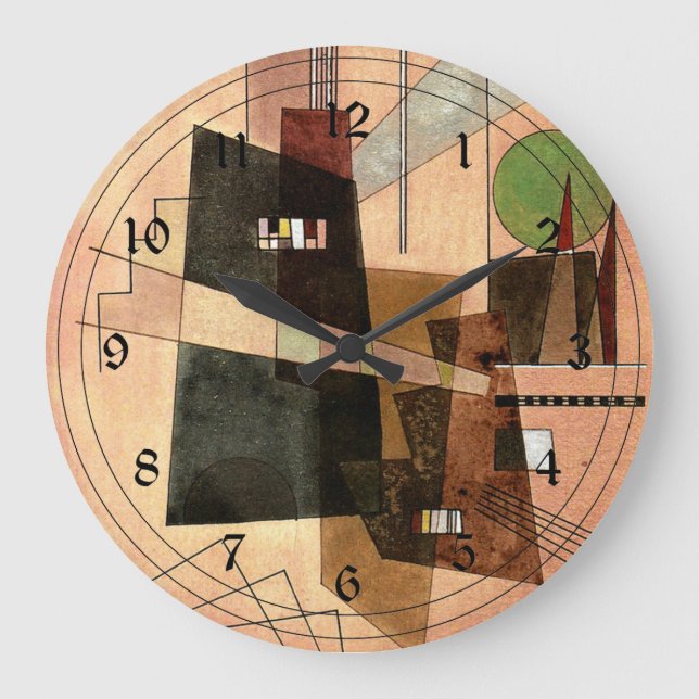 Kandinsky - konzentriert große wanduhr (Vorderseite)