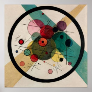 Kandinsky-Kreise in einem Zirkel-Painting-Poster Poster
