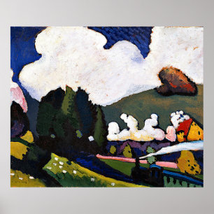Kandinsky - Landschaft bei Murnau mit Lokomotive Poster