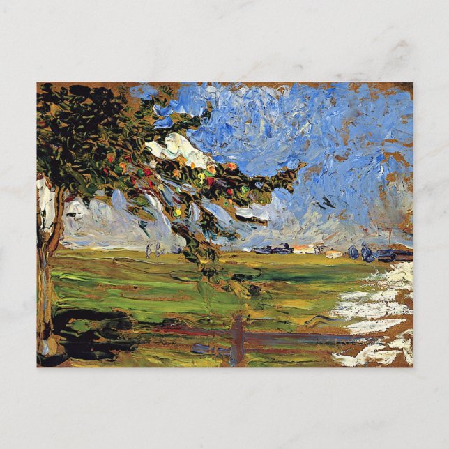 Kandinsky - Landschaft mit Apfelbaum Postkarte (Vorderseite)