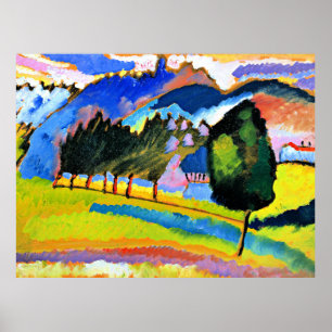Kandinsky - Landschaft mit einem Plakat der Rollin