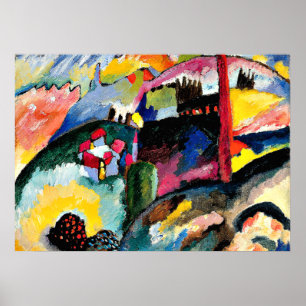 Kandinsky - Landschaft mit Fabrikschornstein Poster