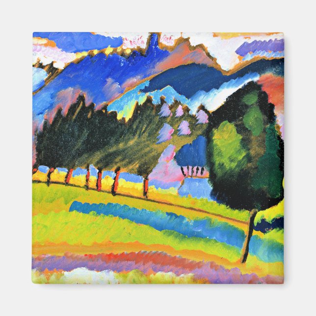 Kandinsky - Landschaft mit Hügeln Magnet (Vorne)