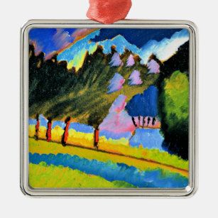 Kandinsky - Landschaft mit Hügeln Ornament Aus Metall