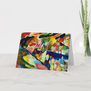 Kandinsky - Landschaft mit Regen Dankeskarte
