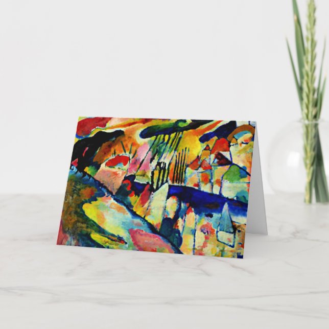 Kandinsky - Landschaft mit Regen Dankeskarte (Vorderseite)