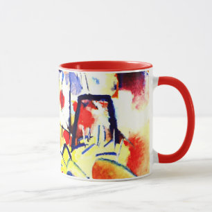 Kandinsky - Landschaft mit roten Flecken Tasse