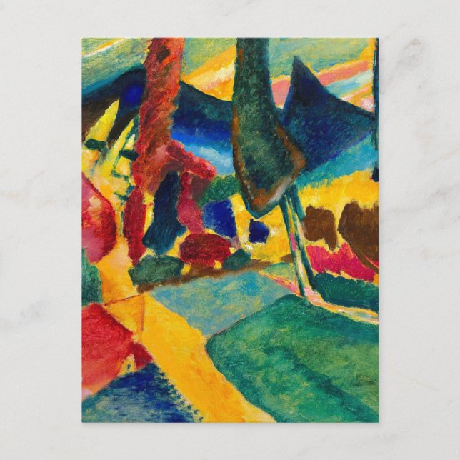 Kandinsky Landschaft mit zwei Poplars Begleitkarte (Vorderseite)