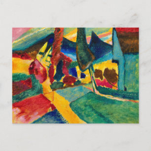 Kandinsky Landschaft mit zwei Poplars Feiertagspostkarte