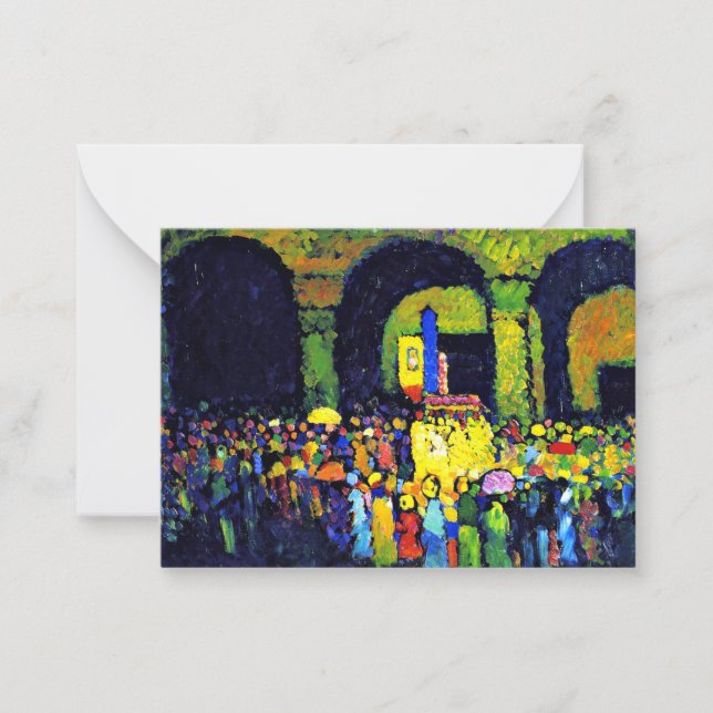 Kandinsky - Ludwigkirche in Murnau Mitteilungskarte (Vorderseite)