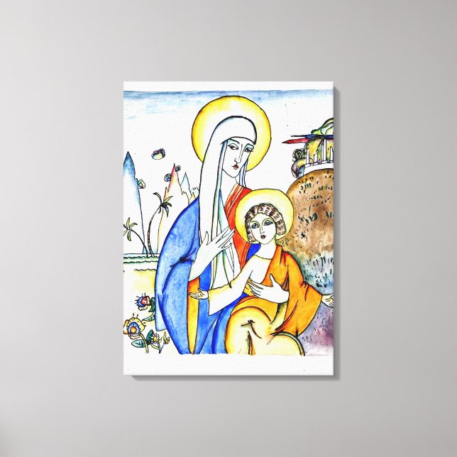 Kandinsky - Madonna und Kind, schönes Bild Leinwanddruck (Vorderseite)