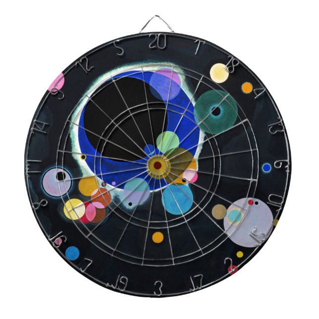 Kandinsky Mehrere Kreise Abstrakt Dartscheibe (vorne)