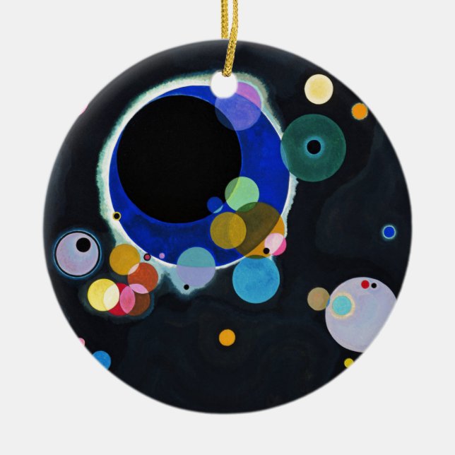 Kandinsky Mehrere Kreise Abstrakt Keramik Ornament (Vorne)