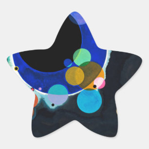 Kandinsky Mehrere Kreise Abstrakt Stern-Aufkleber